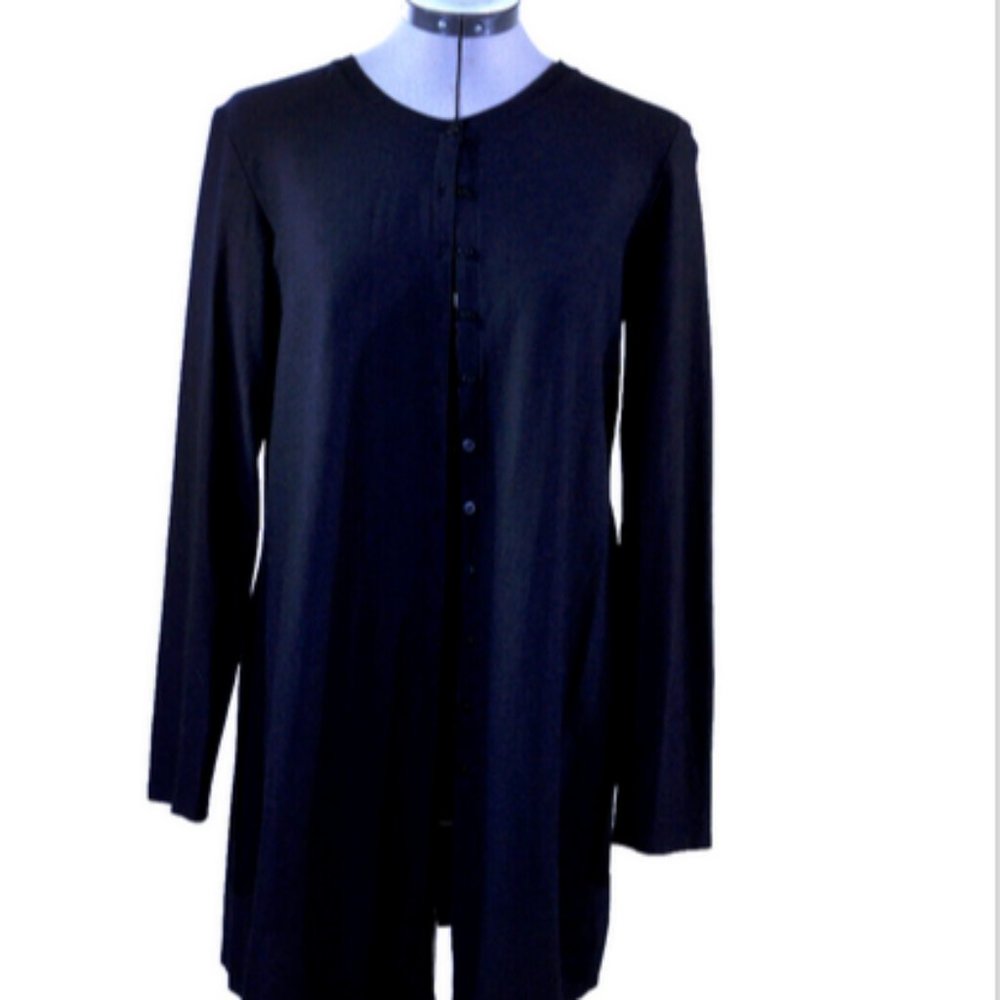 Eileen Fisher rayon blend tunic front buttons closure, XS  SALE!